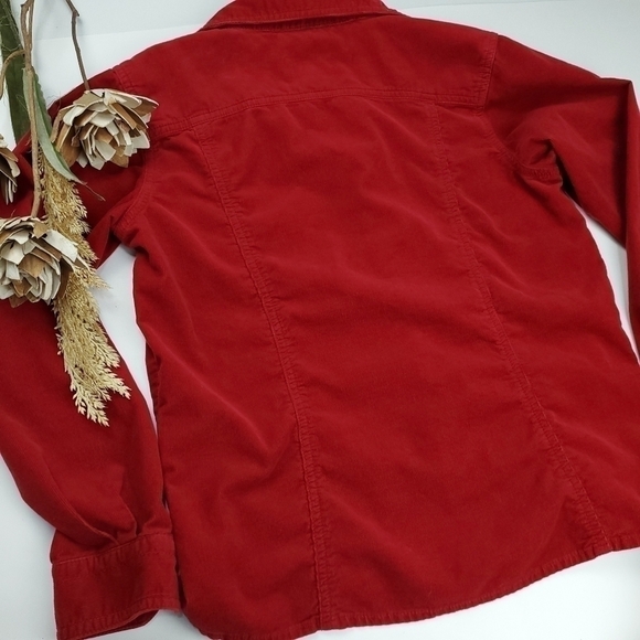 Woolrich Red Corduroy Collared Button Down Shirt S - Picture 8 of 11